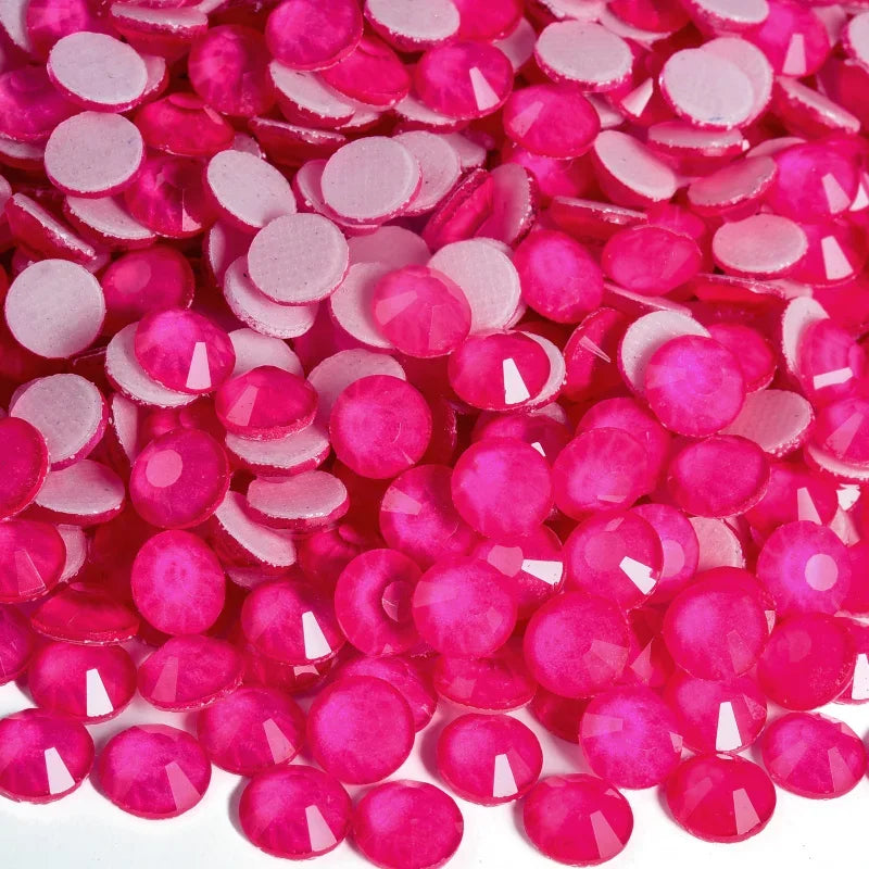 Glass Hotfix Rhinestones Neon Diamond Art Rhinestone Jewelery Crystals For Clothes Nails Sequins Crafts Materials