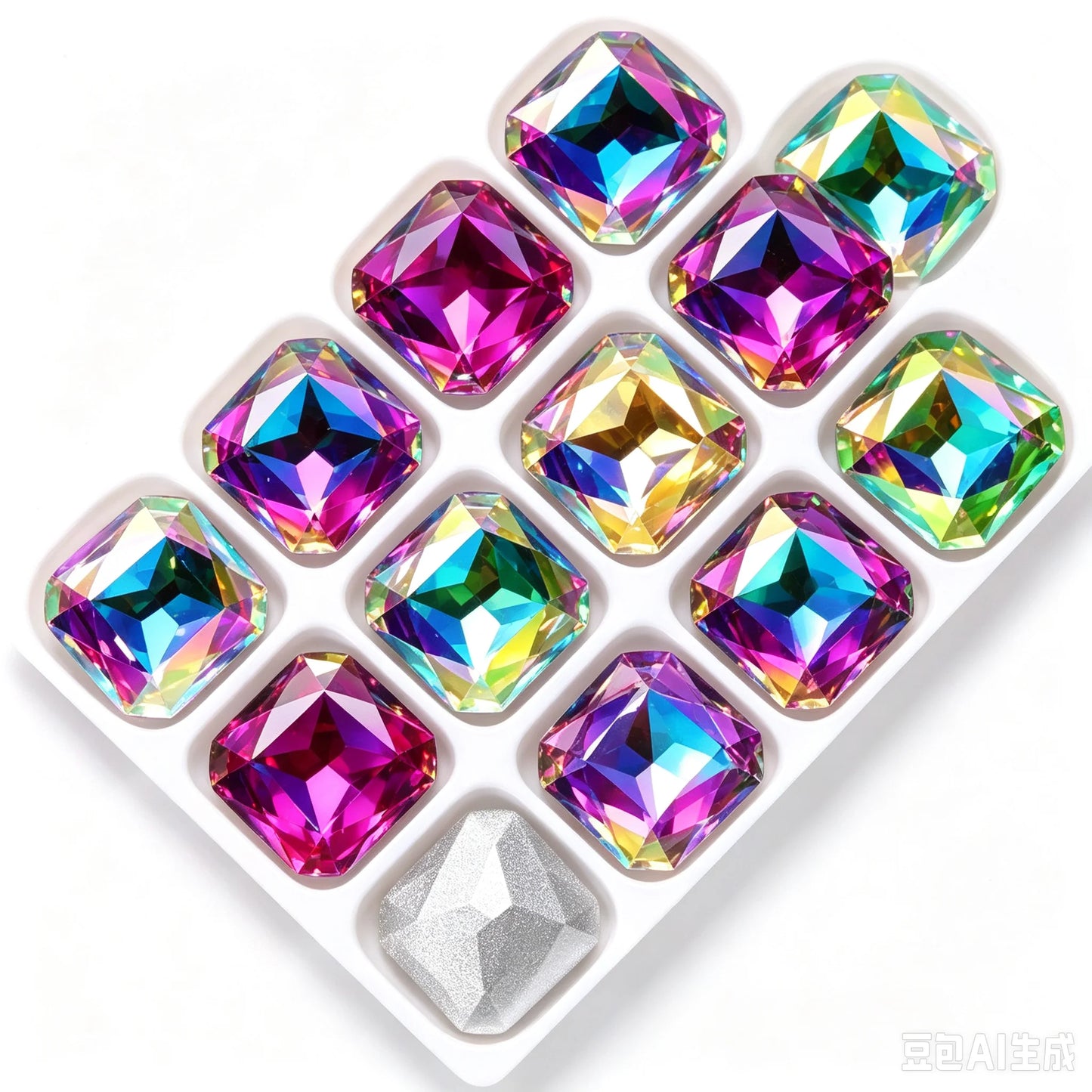 23x23mm 18mm  Square Octagon Rhinestones  Glass Stones Glitter Crystal Strass  Rhinestones Loose Stones