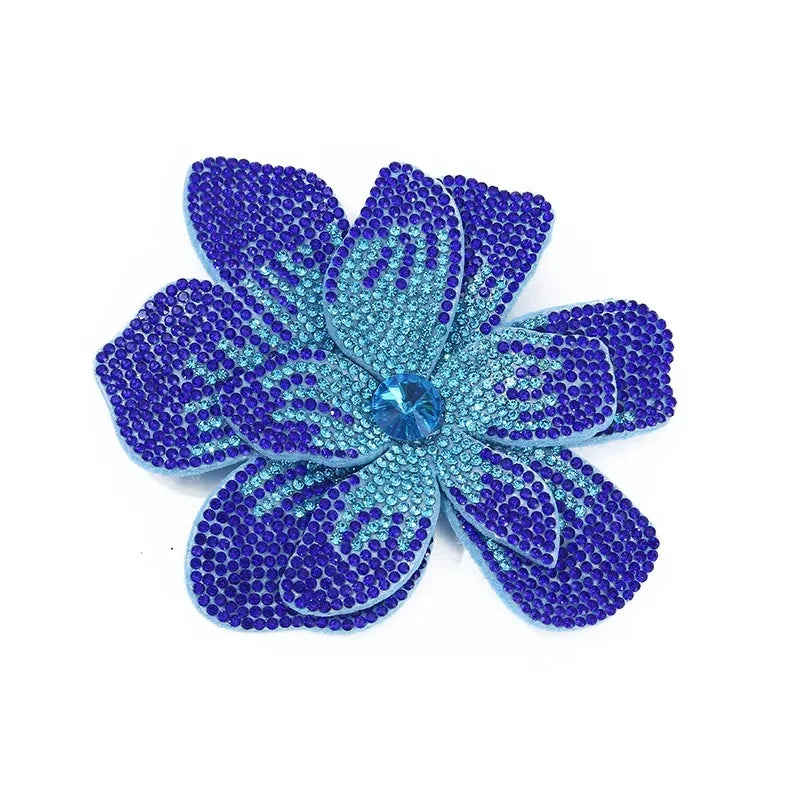 2 pcs Luxury Fashion Rhinestone Flower Brooch Light Women's Jewelry Pin for Wedding Dress Banquet Chest Gift