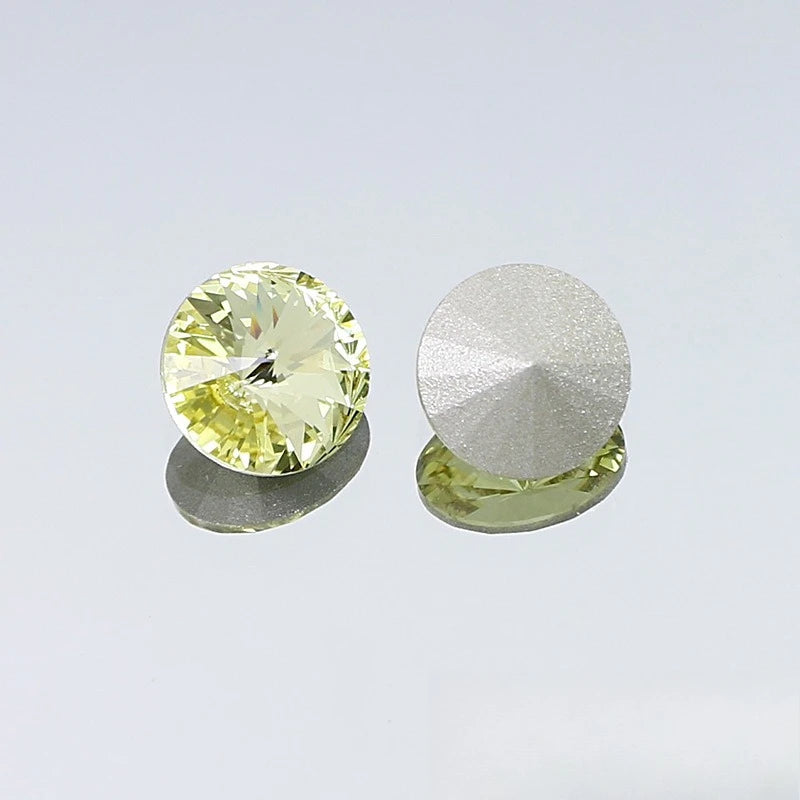 K9 18mm rivoli glass crystal pointback beads jewels making