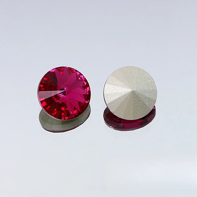K9 18mm rivoli glass crystal pointback beads jewels making