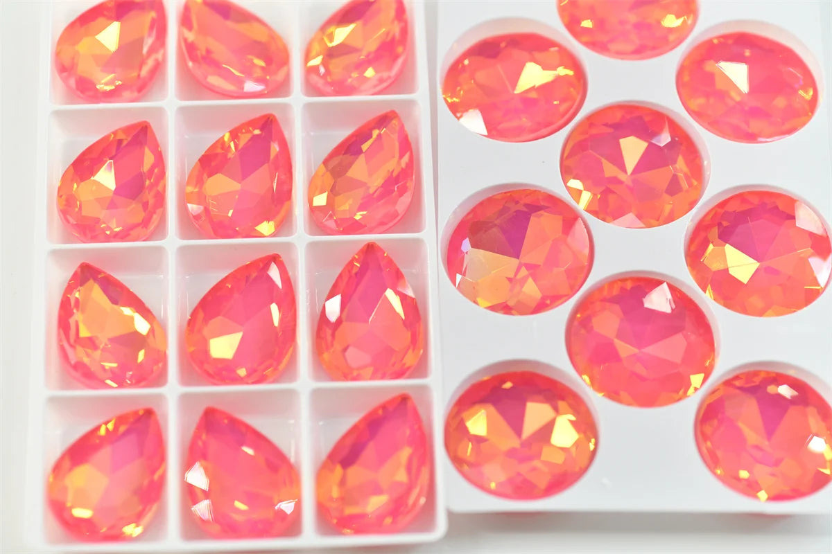 watermelon red jelly rhineatones pointback strass beads jewels clothes diy