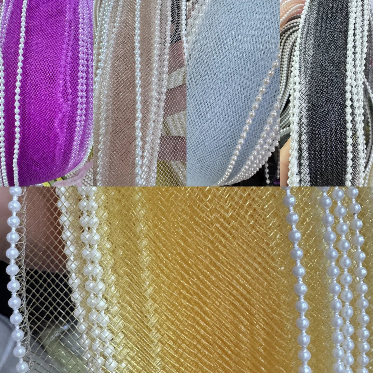 10yards  5cm  Crinoline Pearl Edge Silk Lace Ribbon Children's Hair Accessories Lolita Handmade Decorative Gift Box for Wedding