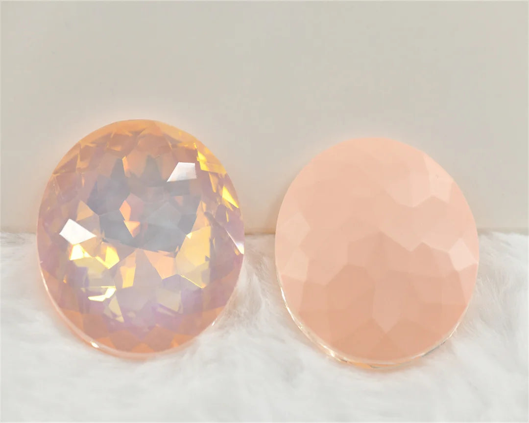 high quality 35mm Big rhinestones jelly Crystal  Round Glass stones  Jewels Making large beads for  wedding Decoration