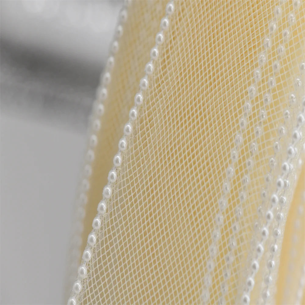 10yards  5cm  Crinoline Pearl Edge Silk Lace Ribbon Children's Hair Accessories Lolita Handmade Decorative Gift Box for Wedding