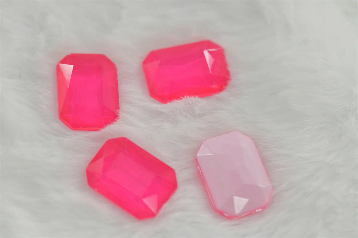 Neon Pink Rhinestones Crystals Strass Applique Shiny Stone Decor for Crafts Accessories