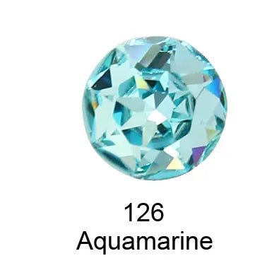 Round Crystal Glass Rhinestones, 3D Glitter Stones, DIY Diamonds for Jewelry Clothing, Garment Beads Decoration