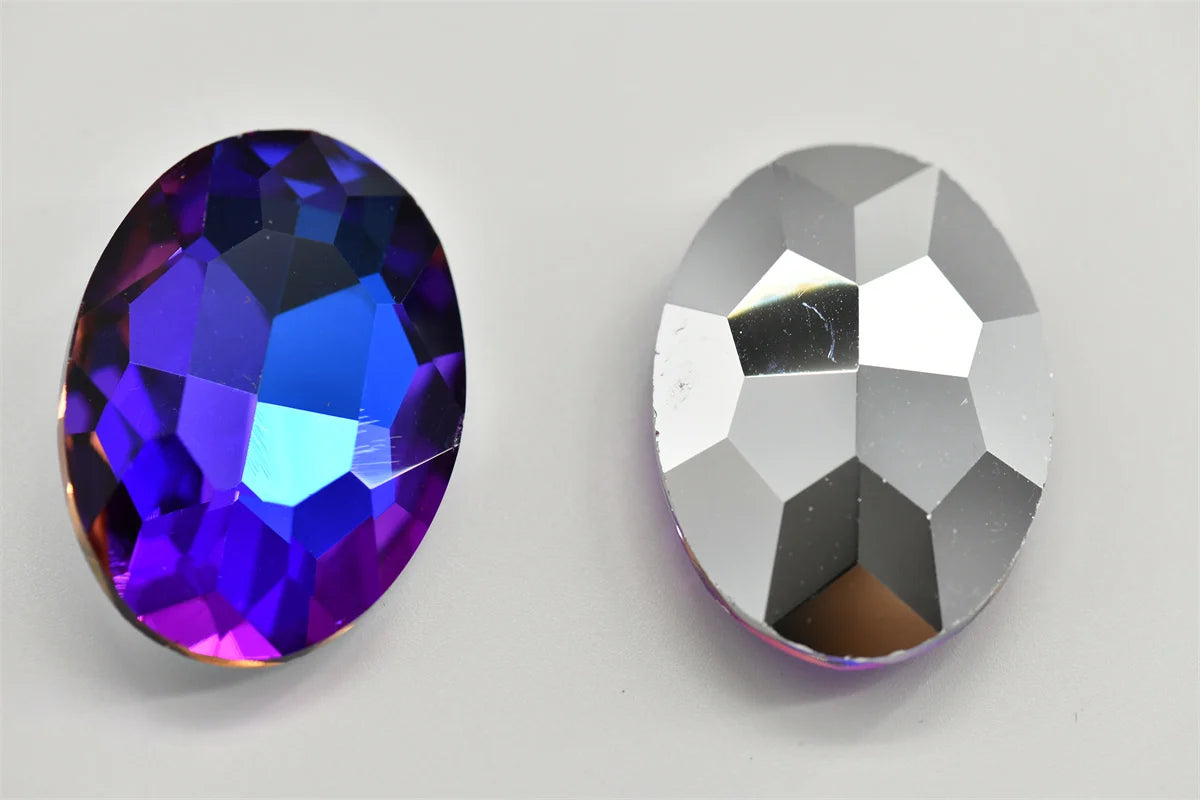 Blue Light Glass Crystal Rhinestones Beads for DIY Jewelry Crafting Sparkling Gemstones