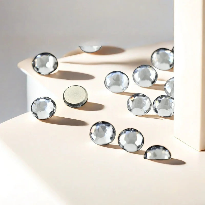 K9 Super Shiny No Hole round Crystal Rhinestones Flat Back for Costume Dress Garment Embellishments