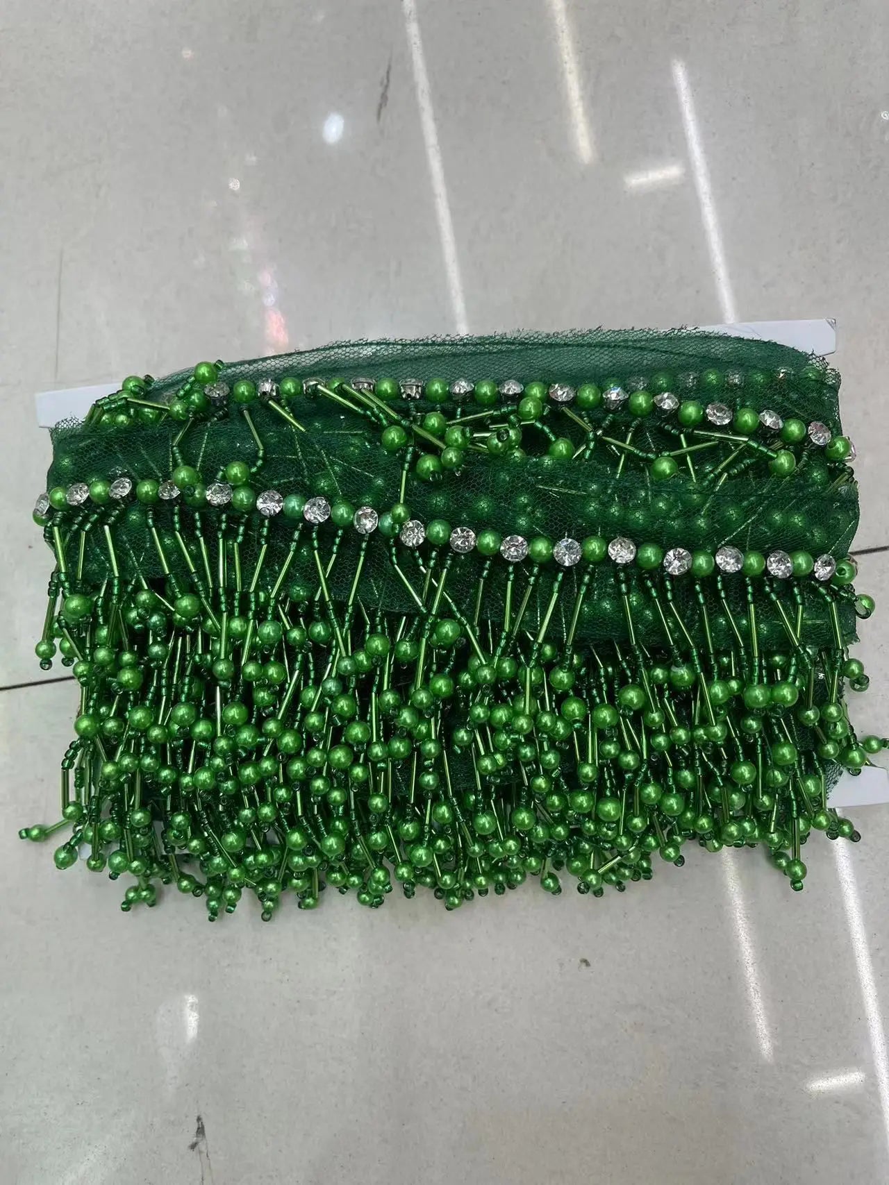 5.8yards 6cm high quality pearls Beaded Tassel Fringe for costumes dress crafts sew on DIY Accessories Home Textile Dance