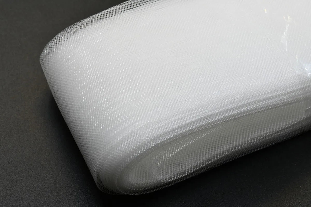 5cm 7.5cm plyester Mesh Ribbon Hard Stiff Flat Plain Crinolines Horsehair Fabric Multiple Widths  Hat And Skirt Making