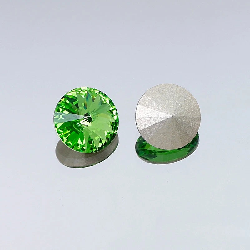K9 18mm rivoli glass crystal pointback beads jewels making