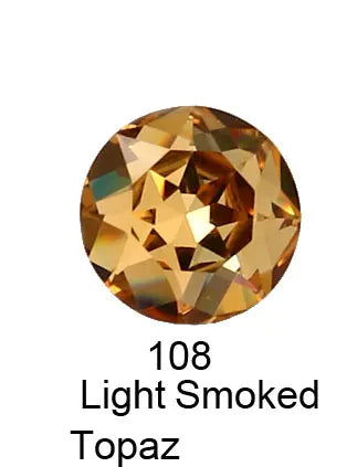 Round Crystal Glass Rhinestones, 3D Glitter Stones, DIY Diamonds for Jewelry Clothing, Garment Beads Decoration