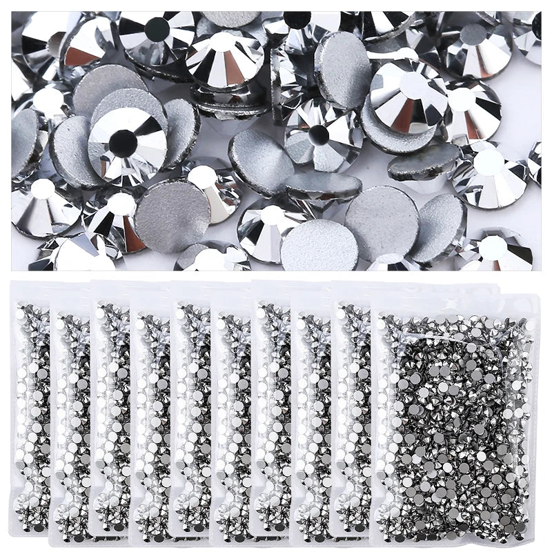 Wholesale in Bulk Rhinestones for Clothes DIY flat back Diamond Nail Rhinestone Decorations Crystals AB Glitter Face Art Stone