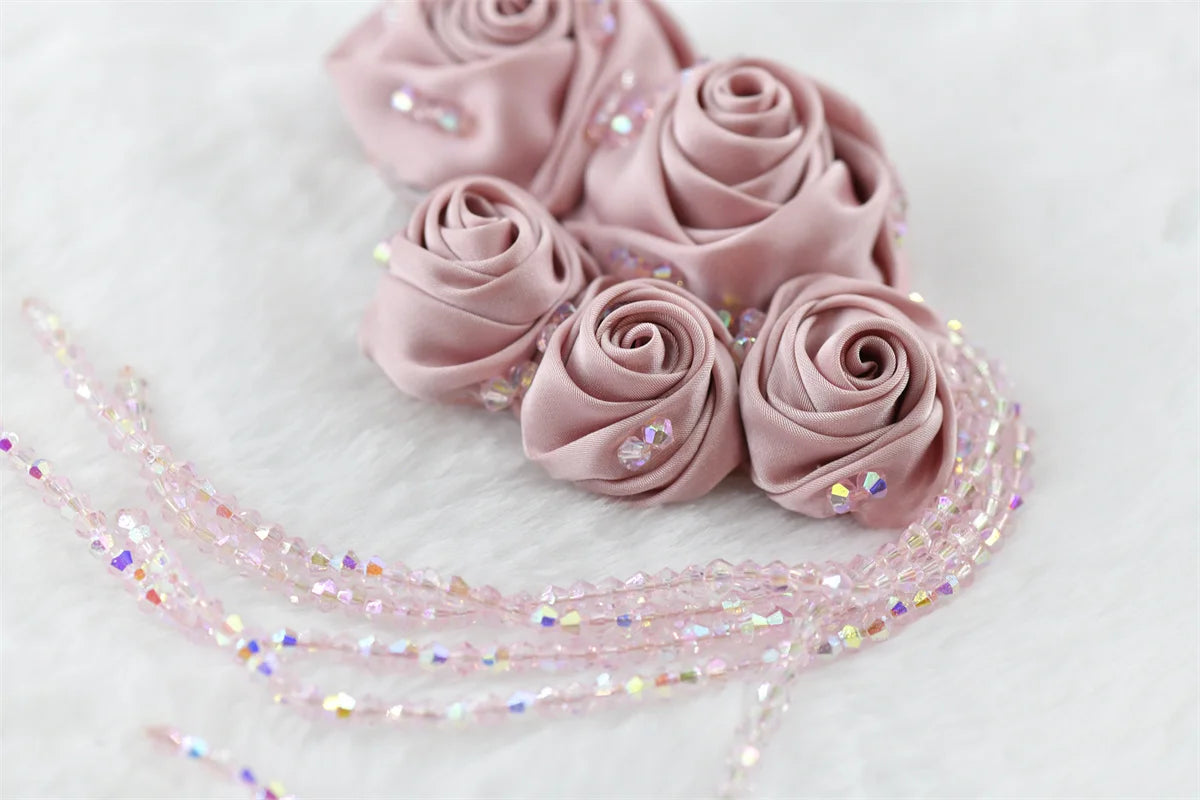 1 pcs with rhinestone rose flower Elegant Pin-On Corsages for Weddings & Events Easy wear Perfect for Dancing & Celebrations
