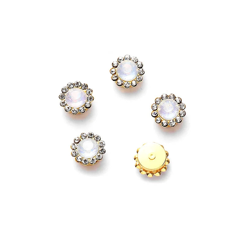 12mm Round glass bead double-layer hand-sewn bead garment accessories footwear hats wedding dresses DIY handmade jewelry