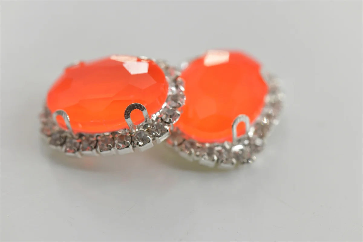 Neon orange Rhinestones Crystals Strass Applique Shiny Stone Decor for Crafts Accessories