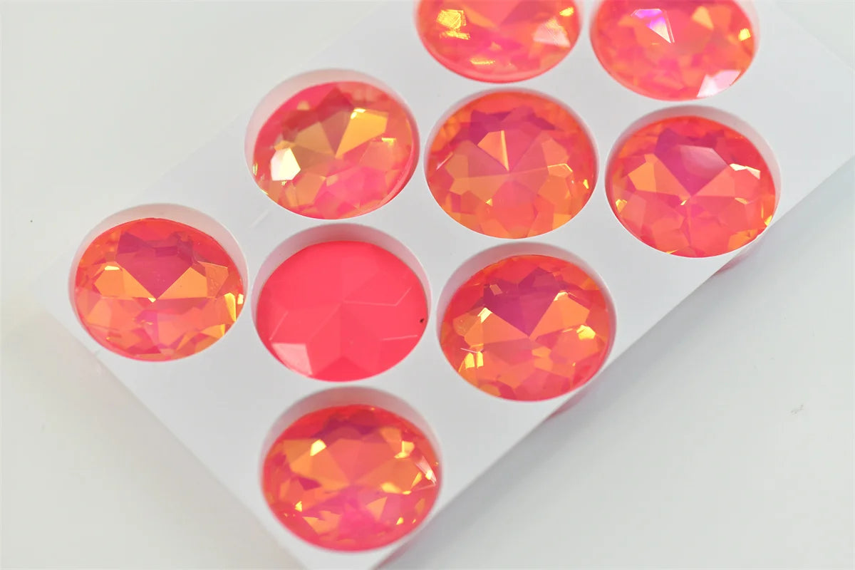 watermelon red jelly rhineatones pointback strass beads jewels clothes diy