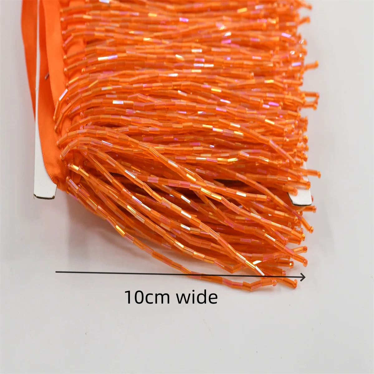 5 Yards 10cm Beaded Tassel Fringe Handmade Trimming for Costumes Dresses Crafts Sew on Decorative Edge