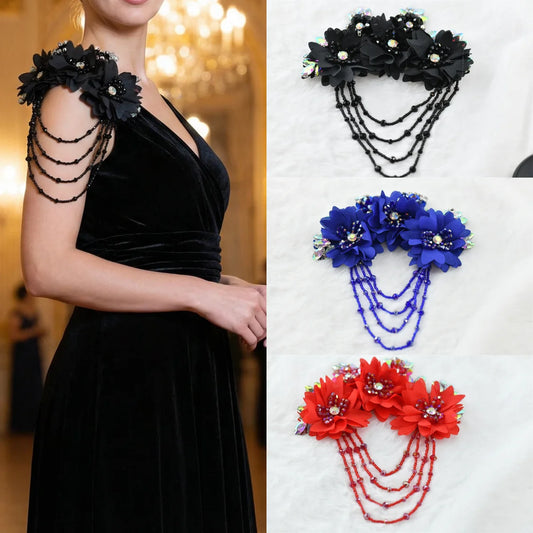 1 pcs fringe rhinetones Brooch Pin Corsage Collection  Perfect for Dancing  Celebration clothes crafts