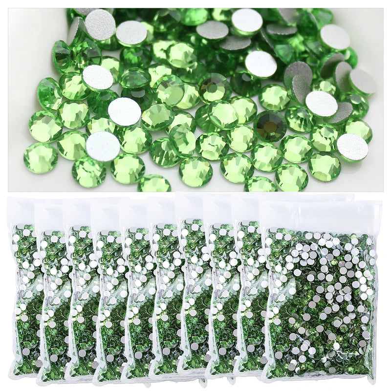 Wholesale in Bulk Rhinestones for Clothes DIY flat back Diamond Nail Rhinestone Decorations Crystals AB Glitter Face Art Stone