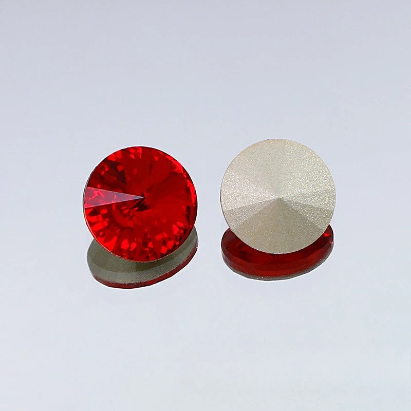 K9 18mm rivoli glass crystal pointback beads jewels making