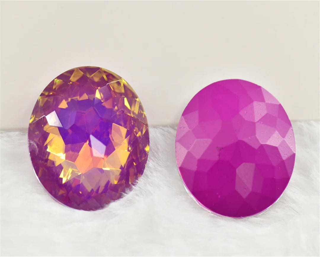 high quality 35mm Big rhinestones jelly Crystal  Round Glass stones  Jewels Making large beads for  wedding Decoration