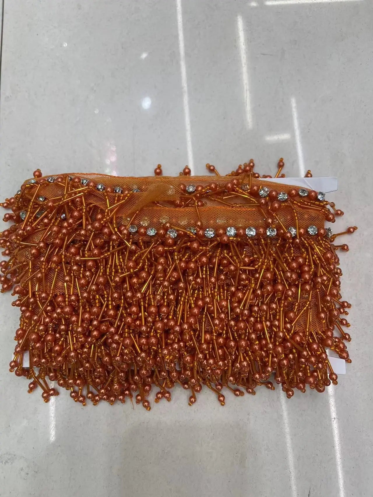 5.8yards 6cm high quality pearls Beaded Tassel Fringe for costumes dress crafts sew on DIY Accessories Home Textile Dance