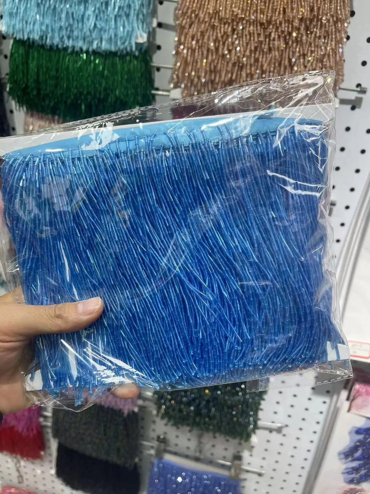 5 Yards 15cm Beaded Tassel Fringe Handmade Trimming for Costumes Dresses Crafts Sew on Decorative Edge