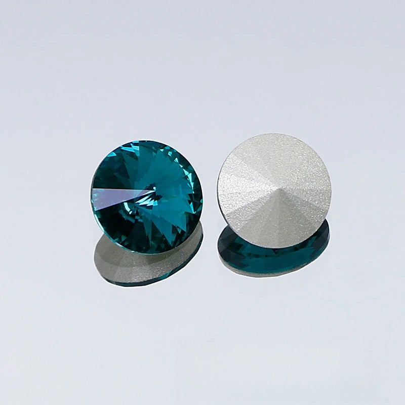 K9 18mm rivoli glass crystal pointback beads jewels making