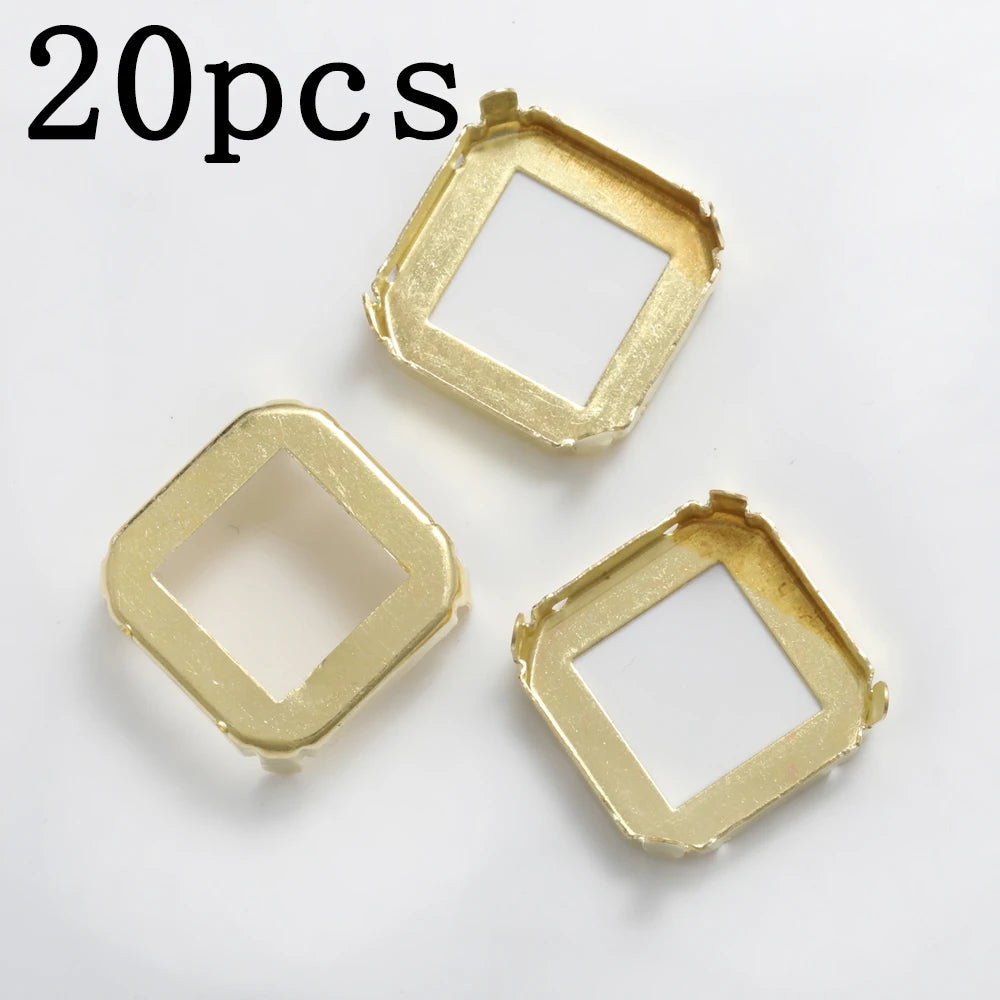 23x23mm 18mm  Square Octagon Rhinestones  Glass Stones Glitter Crystal Strass  Rhinestones Loose Stones