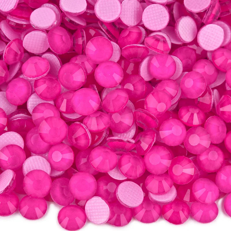 Glass Hotfix Rhinestones Neon Diamond Art Rhinestone Jewelery Crystals For Clothes Nails Sequins Crafts Materials