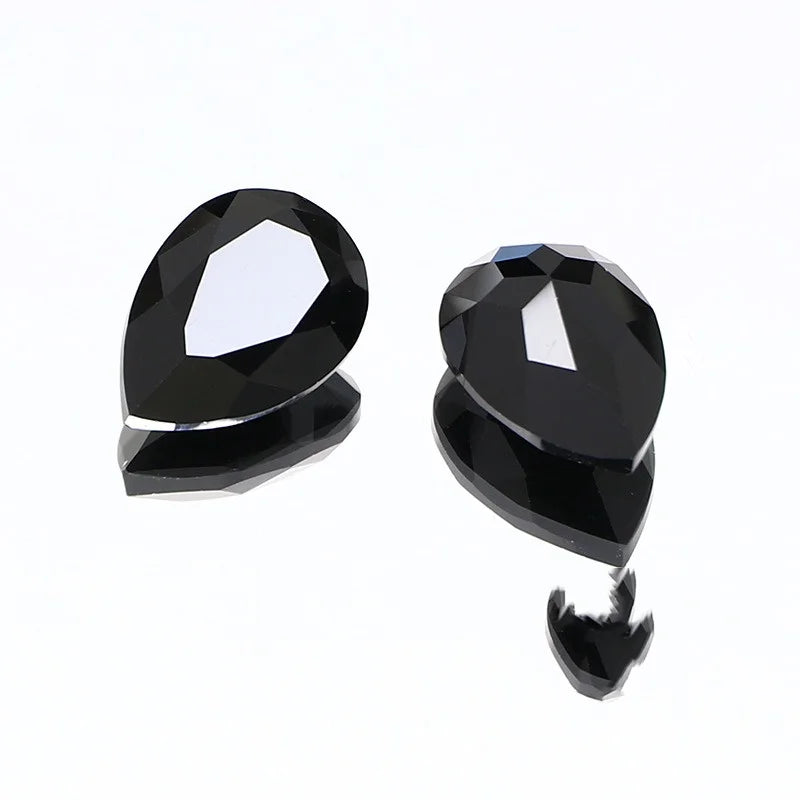 K9 30x40mm teardrop Glass Rhinestones High Quality Pointback Loose Glass Crystal Glue on Garment Crafts