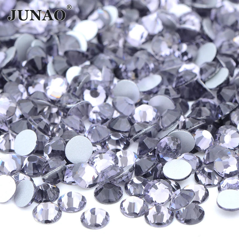 Bulk SS3 4 5 6 8 10 12 16 20 30 Dark Saim Glass Crystal Rhinestones Flat Back Gems Non Hotfix Strass Diamond for Clothes