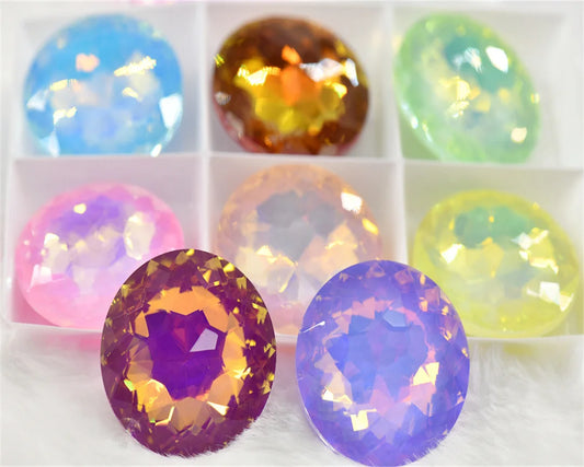 high quality 35mm Big rhinestones jelly Crystal  Round Glass stones  Jewels Making large beads for  wedding Decoration