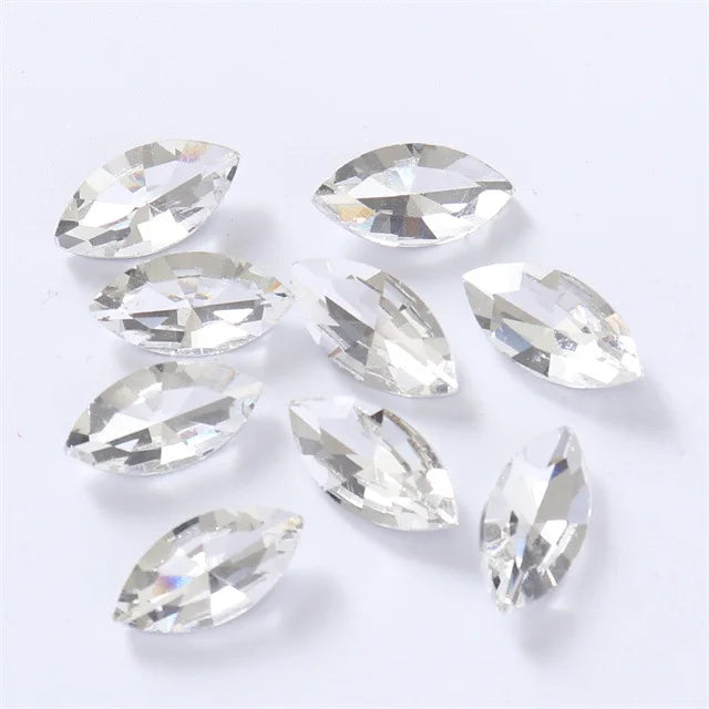 Wholesale Crystal clear Rhinestones DIY Beads Glass Pointback Stones for Jewelry Making And Home Decoration all size