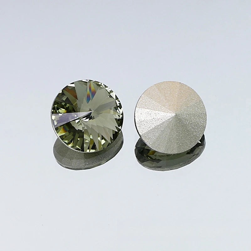 K9 18mm rivoli glass crystal pointback beads jewels making