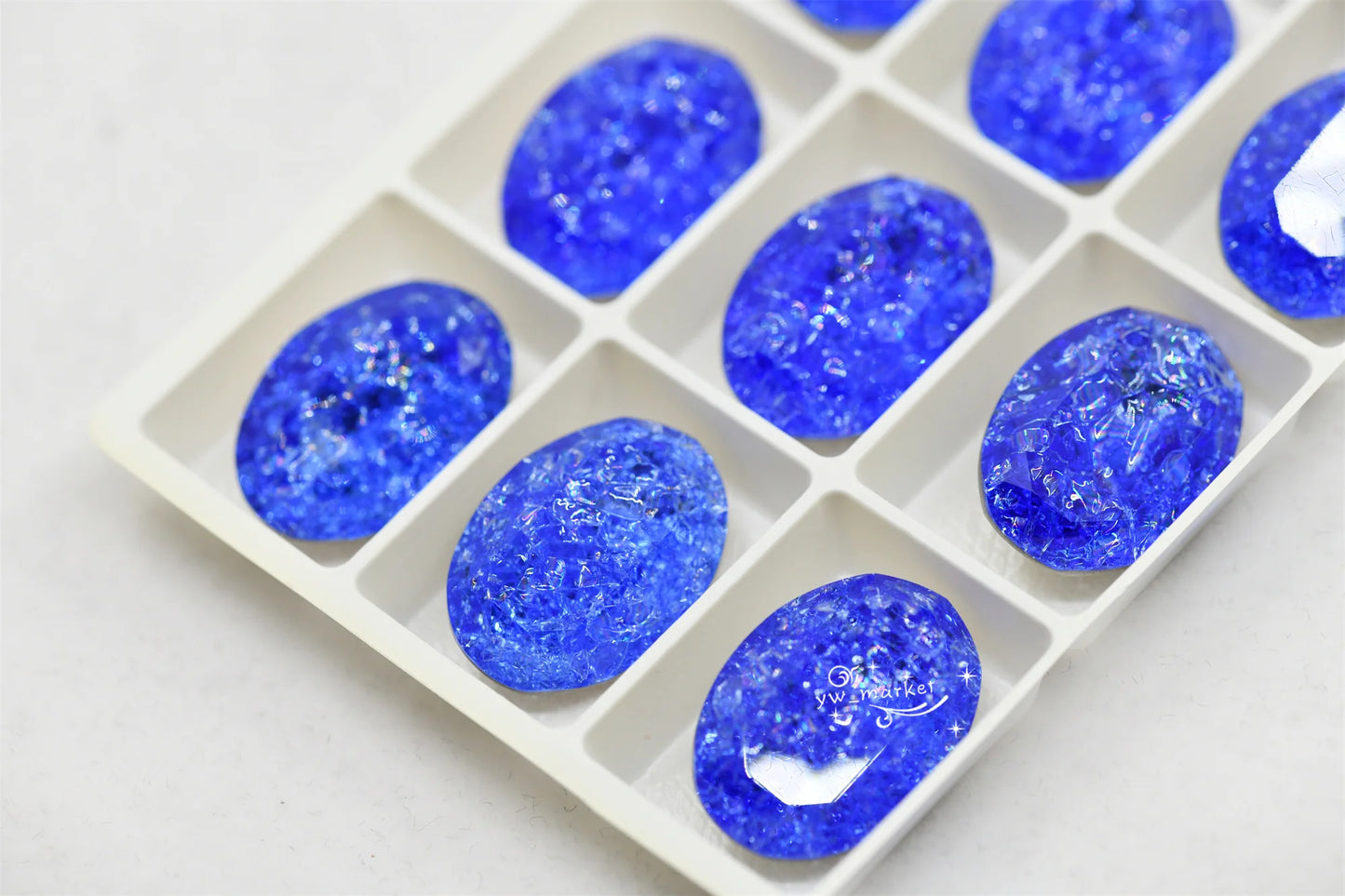 k9 ICE Crafts beads Jewelry Accessories oval shaped Glass Point Back