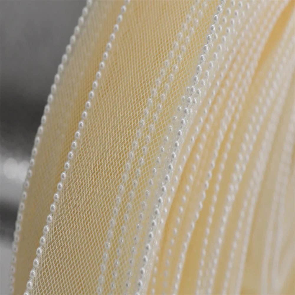 10yards  5cm  Crinoline Pearl Edge Silk Lace Ribbon Children's Hair Accessories Lolita Handmade Decorative Gift Box for Wedding