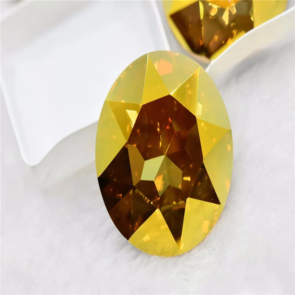 k9 Large stones Crystal  round OVAL  Glass big beads  Rhinestones Jewels Making 50mm
