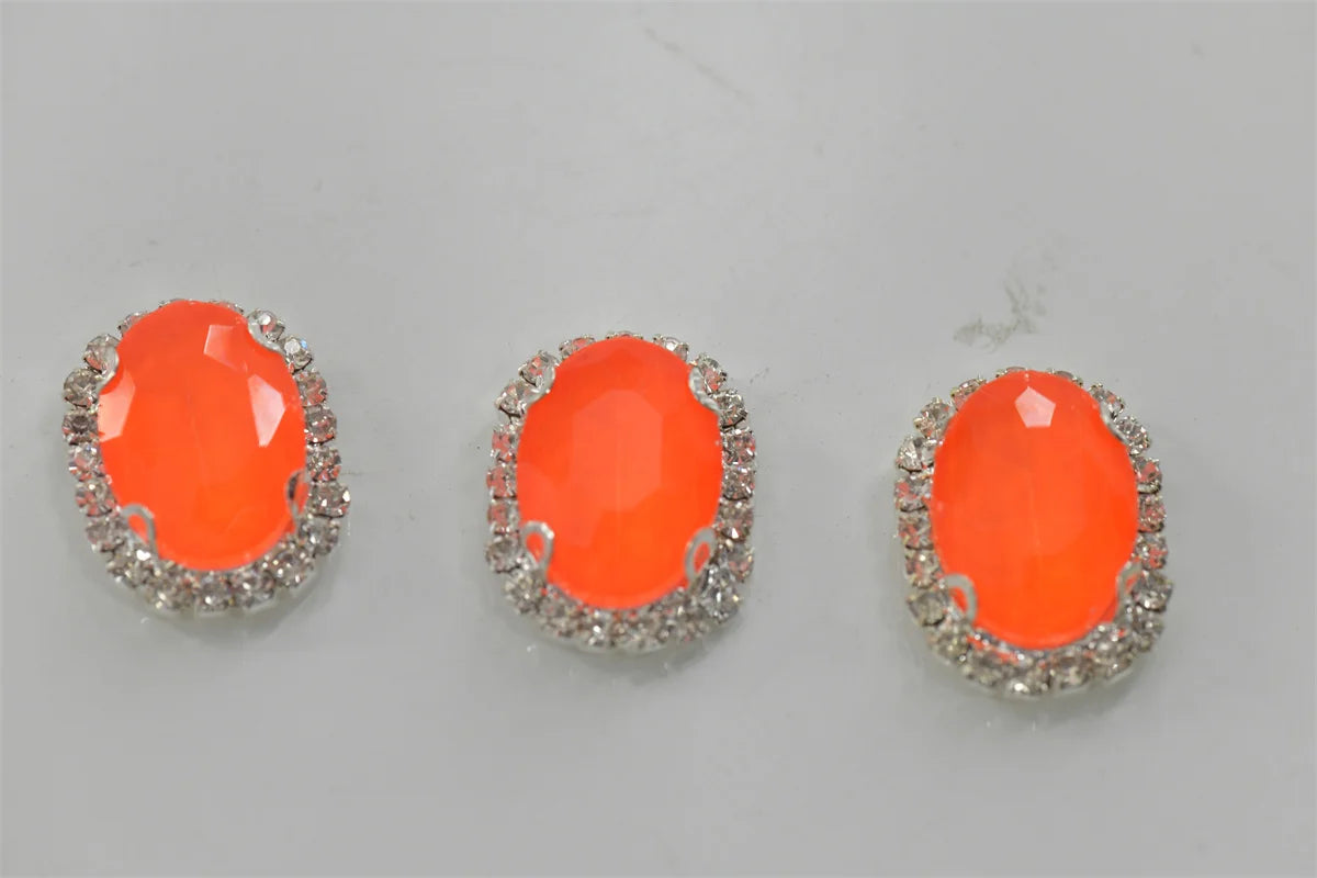 Neon orange Rhinestones Crystals Strass Applique Shiny Stone Decor for Crafts Accessories