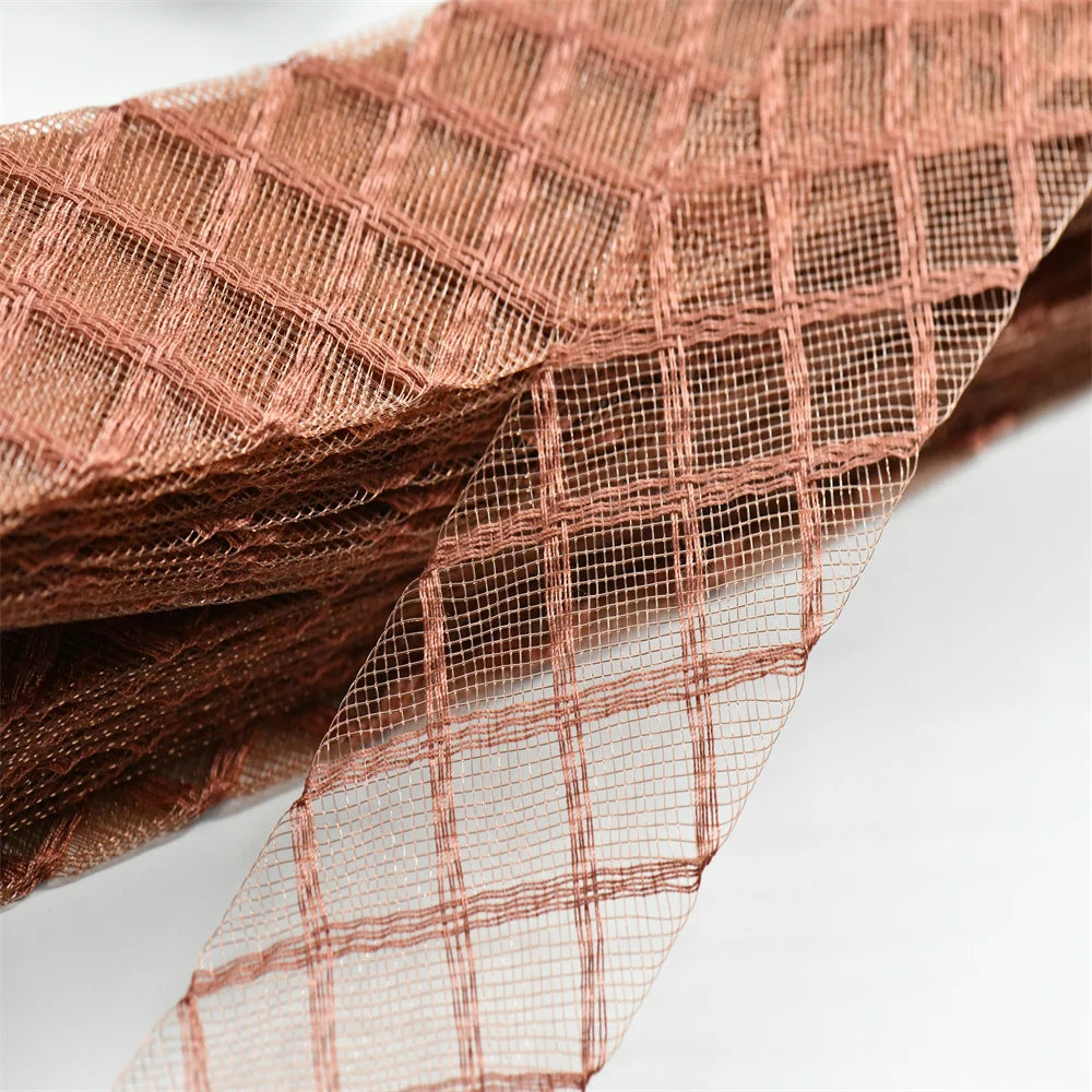 4.5cm 8cm Plaid cotton thread Soft Polyester Horsehair Crinolin crafts Boning Sewing Wedding Dress Dance DIY Accessories