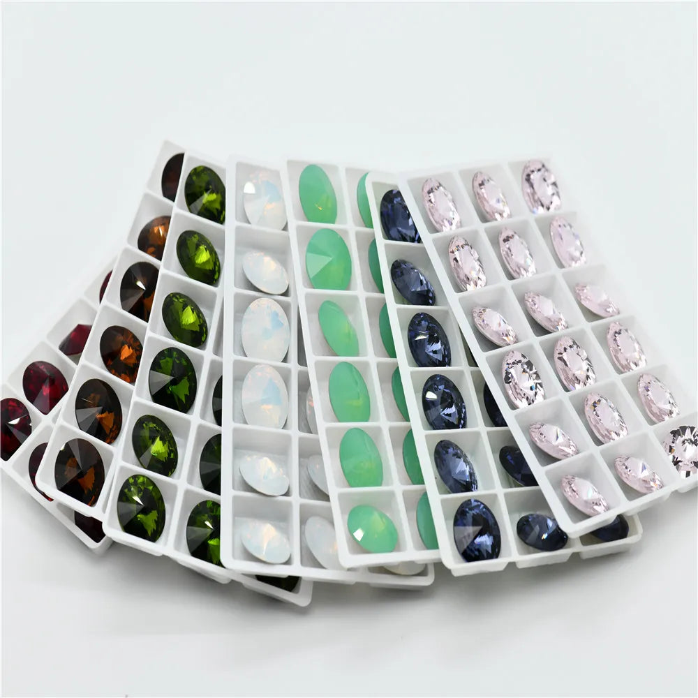 STRASS CRYSTAL k9 Rivoli crystal stones to make crafts  glitter glue for glass rhinestones Applique Jewelry Decoration