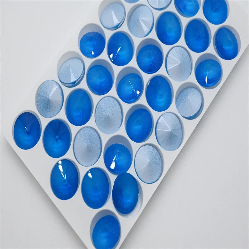 rhinestones rivoli neon crystal glass  stones  Jewelry making round gems 10mm wholesale cloth decor
