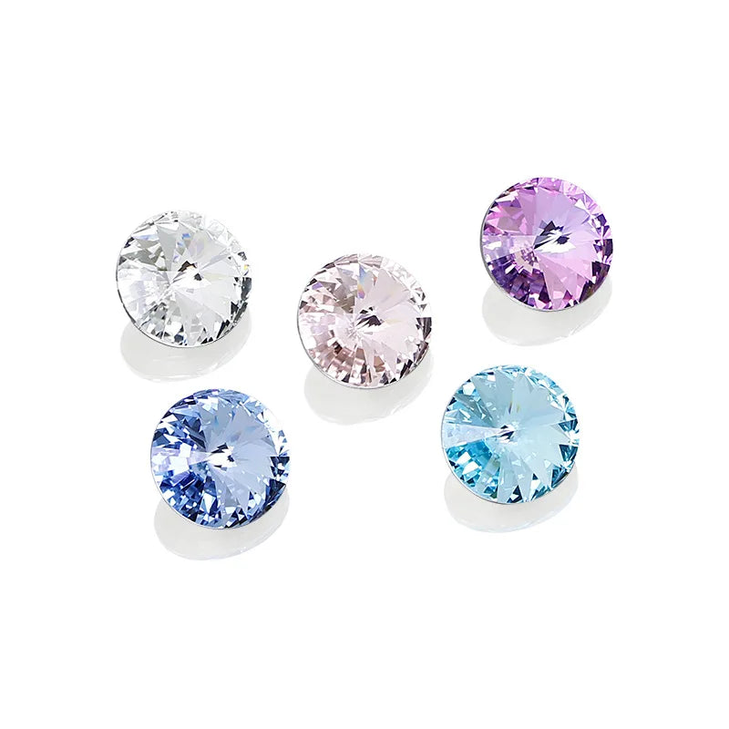 K9 18mm rivoli glass crystal pointback beads jewels making