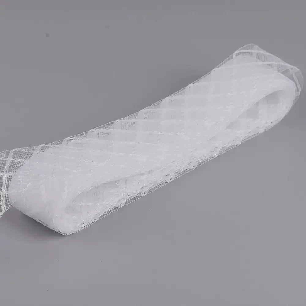 4.5cm 8cm Plaid cotton thread Soft Polyester Horsehair Crinolin crafts Boning Sewing Wedding Dress Dance DIY Accessories