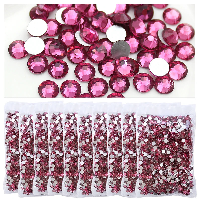 Wholesale in Bulk Rhinestones for Clothes DIY flat back Diamond Nail Rhinestone Decorations Crystals AB Glitter Face Art Stone