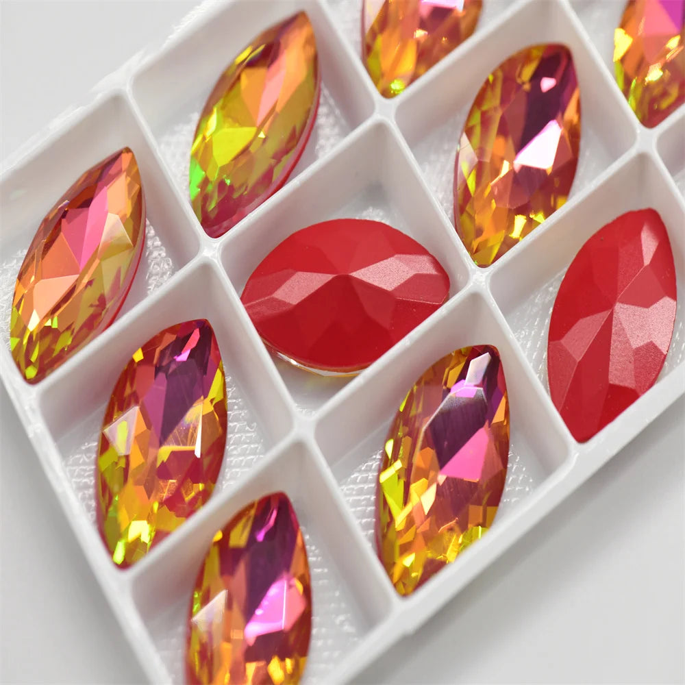 Jelly Red Mocha AB Rhinestones Stones And Crystals for Needlework  Jewels for Crafting