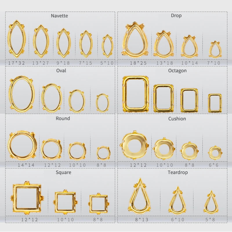 emprtySewing Silver Claw Sew New Sewing Accessories Nest Golden Claw Sew On Rhinestones Arts Crafts Glass Stone