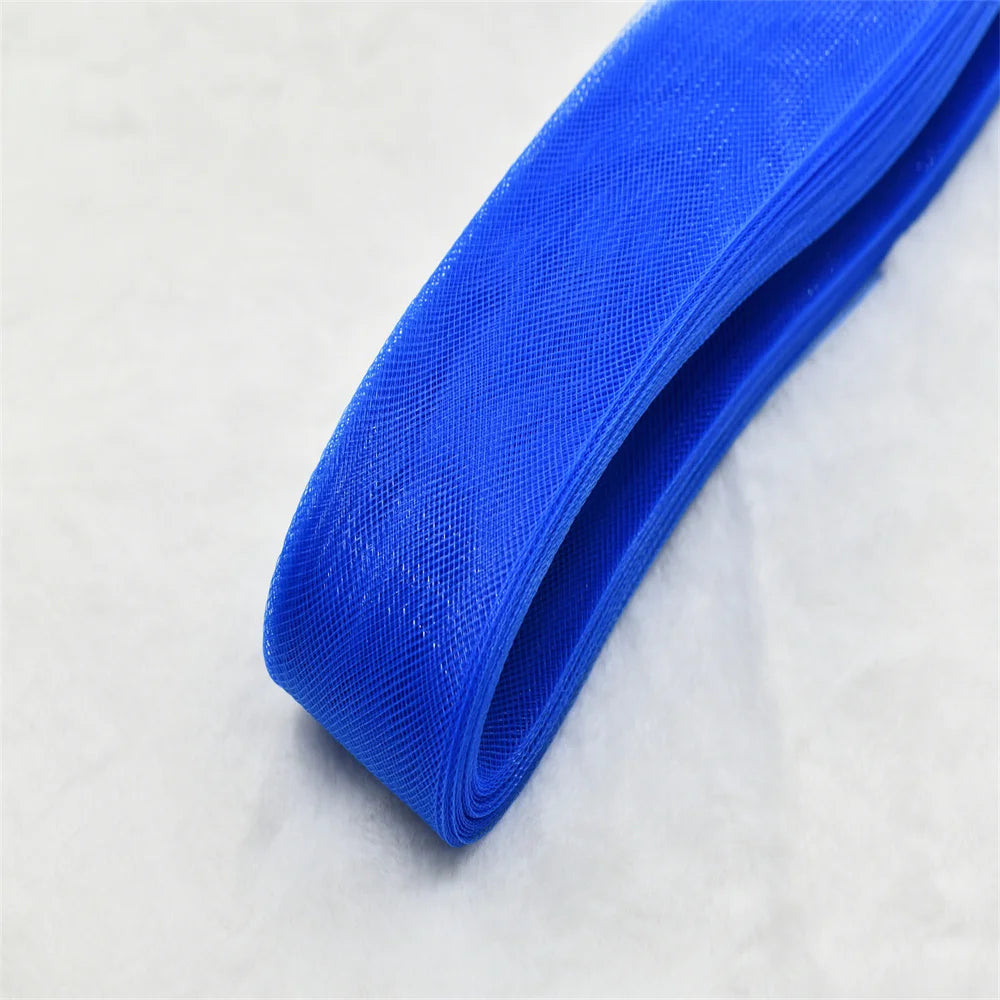 5cm 7.5cm plyester Mesh Ribbon Hard Stiff Flat Plain Crinolines Horsehair Fabric Multiple Widths  Hat And Skirt Making
